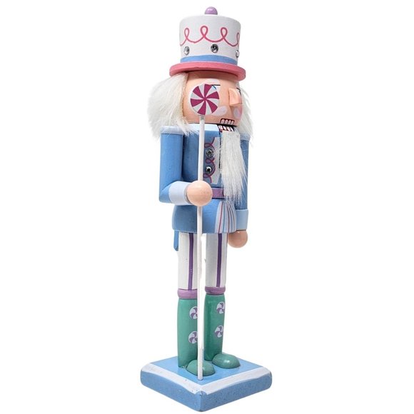 Pastel Candy Soldier Nutcracker, Pastel Blue Candy Nutcracker, Decor Gift - Picture 4 of 4
